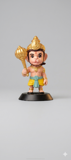 Cute Little Hanuman Ji Chibi 3D Model (5 Inch)